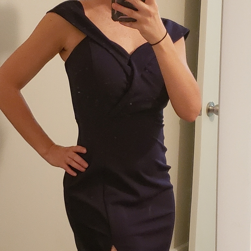 Sexy cocktail dress with leg opening